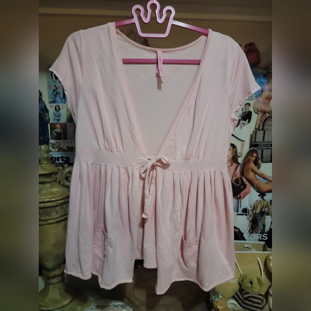 Vintage Victoria's Secret Light Pink BabyDoll Cardigan - Picture 1 of 5